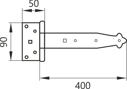Zawias 400 altanowy czarny 2