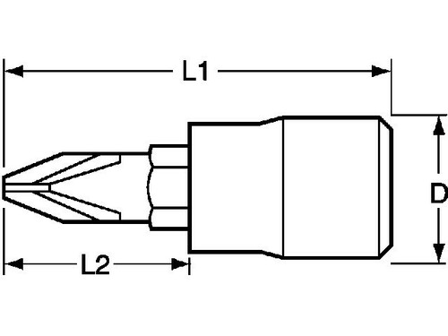 Nasadka wkrętakowa z chwytem 1/4'' PZ3 M141603-C 2