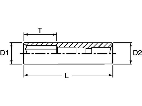 Nasadka 6-kątna długa calowa z chwytem 1/4'' 11/32'' 2