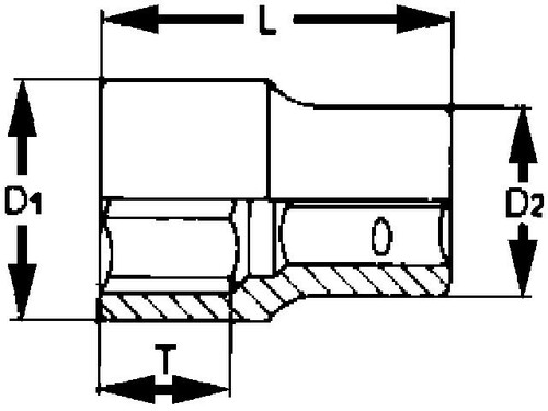 Nasadka dwunastokątna calowa 1 3/16'' z chwytem 1/2'' TengTools 7431-7009 2
