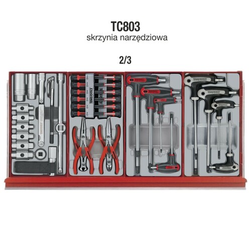 Wózek narzędziowy 600 elementów TCMM600 12