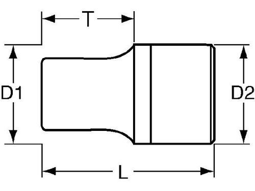 Nasadka TX-E z chwytem 1/4'' E7(TX27) 2