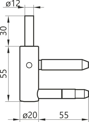 Dolna część zawiasu OT-CF495-200 ocynk żółty 2