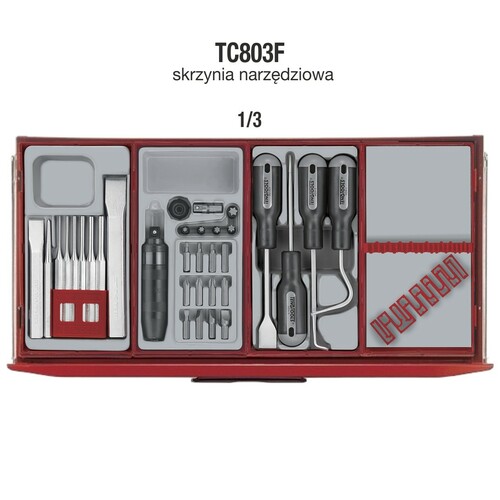 Wózek narzędziowy 1001 elementów TCMM1001N 11