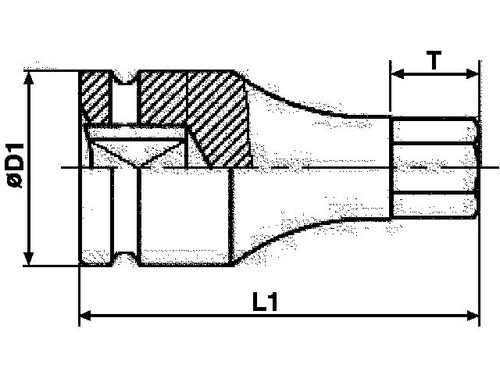 Nasadka maszynowa trzpieniowa imbusowa z chwytem kwadratowym 3/4'' 22 mm 2