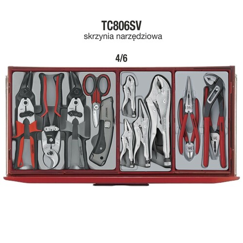 Wózek narzędziowy 569 elementów TCMM569SV 7