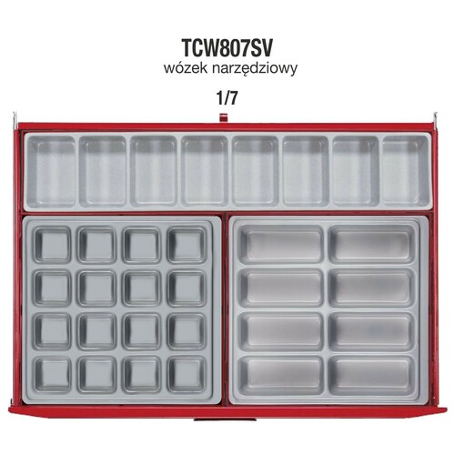 Wózek narzędziowy 569 elementów TCMM569SV 15
