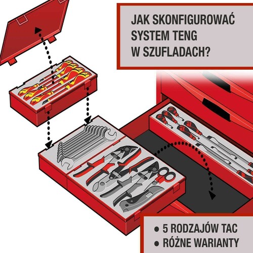 Wózek narzędziowy 277 elementów TCMM277SV 4