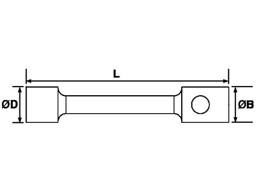 Klucz nasadowy długi, 3/8'' z pokrętłem poprzecznym 19 mm TBSKT19 3