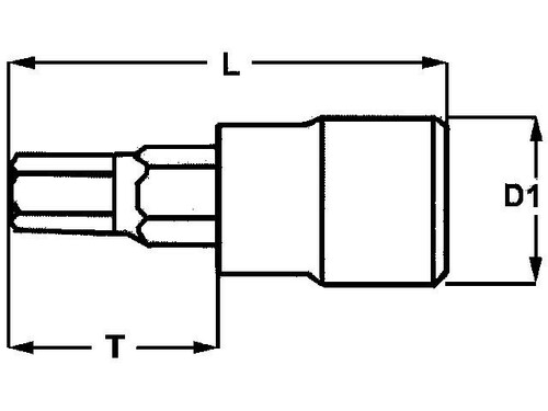 Nasadka trzpieniowa 6-kątna z chwytem 3/4'' 22 mm 2