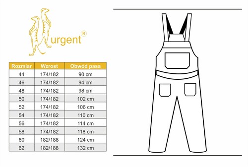 Spodnie robocze odblaskowe ochronne URGENT URG-Y rozmiar 50 3