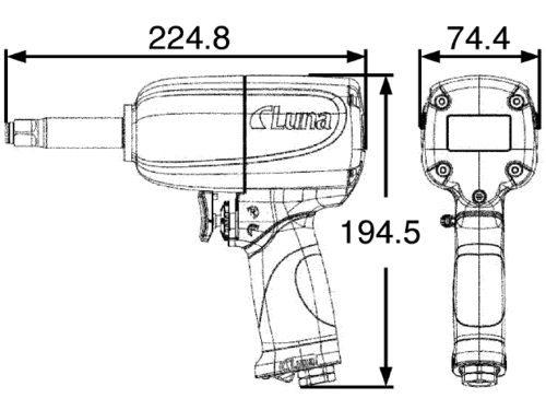 Klucz pneumatyczny Luna AIWC 1/2'' TH 2