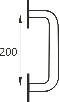 Uchwyt drzwiowy 200 mm brązowy 2