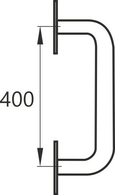 Uchwyt drzwiowy 400 biały 2