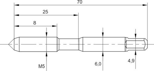 Gwintownik M-5 R40 HSSE inox 2
