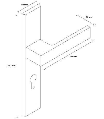 Klamka-uchwyt do drzwi 92WB TOTAL inox PRAWA 4