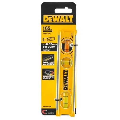 Poziomica Torpedo płaska magnetyczna 165 mm DeWalt DWHT42525-0 3