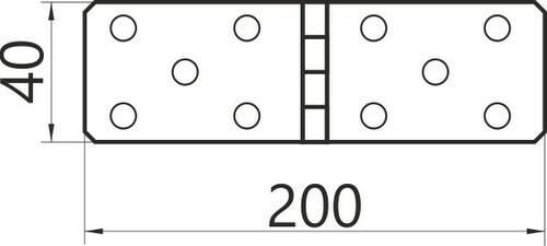 Zawias budowlany 200x40 2
