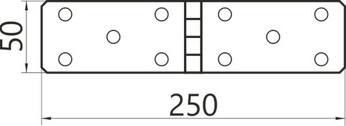 Zawias budowlany 250x50 2