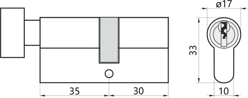 YALE 500 35G/30 SAT Wkładka bębenkowa 2