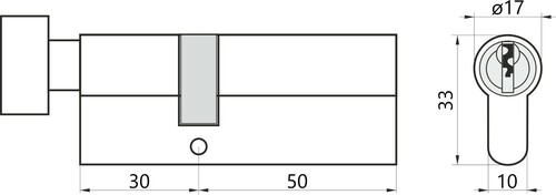 YALE 500 30G/50 SAT Wkładka bębenkowa 2
