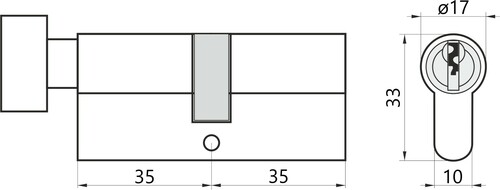 YALE 500 35G/35 SAT Wkładka bębenkowa 2