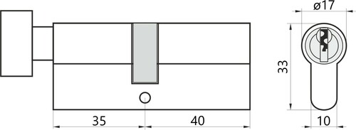 YALE 500 35G/40 SAT Wkładka bębenkowa 2