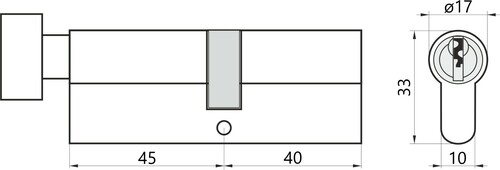 YALE 500 45G/40 SAT Wkładka bębenkowa 2