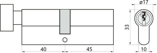 YALE 500 40G/45 SAT Wkładka bębenkowa 2
