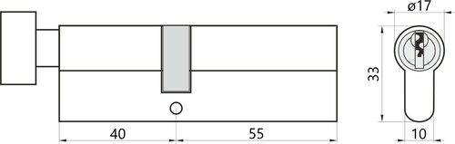 YALE 500 40G/55 SAT Wkładka bębenkowa 2