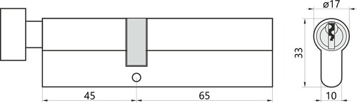 YALE 500 45G/65 SAT Wkładka bębenkowa 2