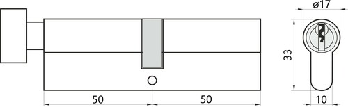 YALE 500 50G/50 SAT Wkładka bębenkowa 2