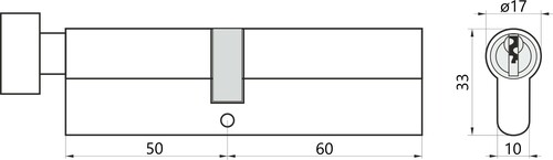 YALE 500 50G/60 SAT Wkładka bębenkowa 2