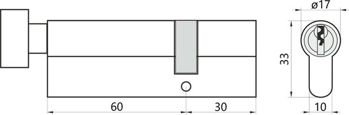 YALE 500 60G/30 MOS Wkładka bębenkowa 2