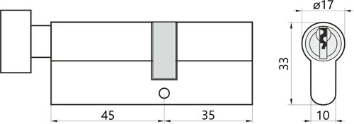 YALE 500 45G/35 MOS Wkładka bębenkowa 2