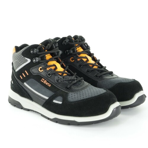 Trzewiki robocze sneakersy S3 z zamszu i mikrofibry szaro/czarne siateczka podnosek metalowy rozmiar 39 Beta 7318AN/39 3