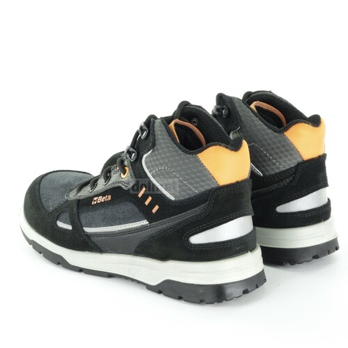 Trzewiki robocze sneakersy S3 z zamszu i mikrofibry szaro/czarne siateczka podnosek metalowy rozmiar 41 Beta 7318AN/41 5