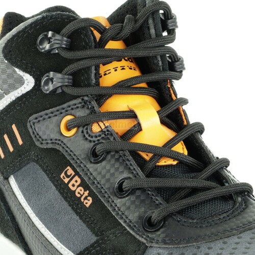 Trzewiki robocze sneakersy S3 z zamszu i mikrofibry szaro/czarne siateczka podnosek metalowy rozmiar 42 Beta 7318AN/42 8