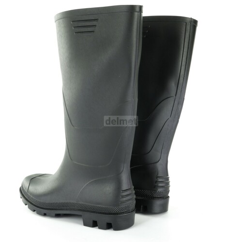 Buty wysokie zawodowe pvc black z pcw, czarne 4