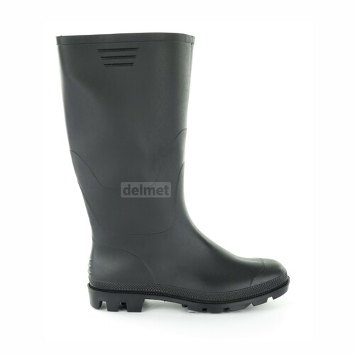 Buty robocze wysokie zawodowe pvc black z pcw, czarne 2