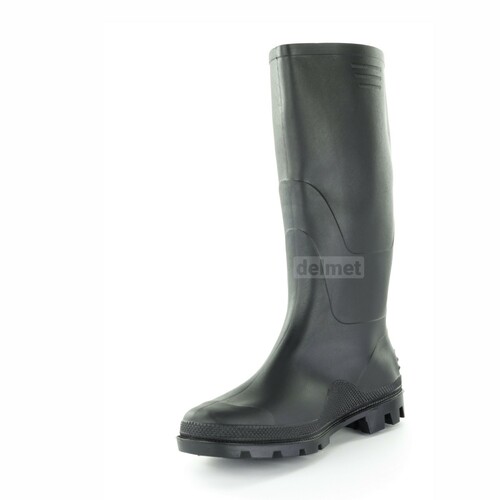 Buty wysokie zawodowe pvc black z pcw, czarne 3