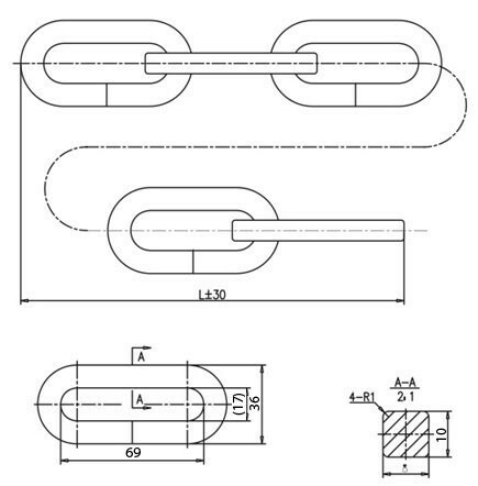 Blokada rowerowa łańcuchowa ø10x900mm LOB BL10-900 2