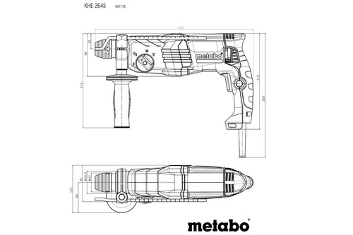 Młotowiertarka 850W 2,9 J Metabo KHE 2645 4