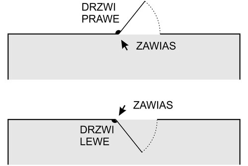 Klamka do drzwi b/o FAM 786 mosiężna prawa 3