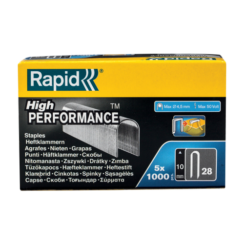 Zszywki Rapid nr 28 (10 mm) do kabli - op. 5000 szt. RAPID RAPID-11893510 3