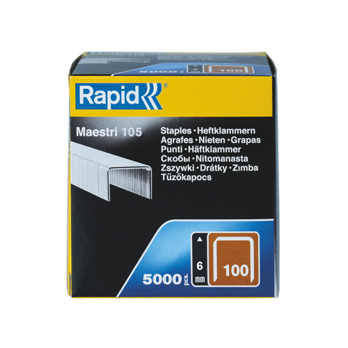 Zszywki Rapid z drutu płaskiego nr 100 (6 mm) - op. 5000 szt. RAPID-5001366 2