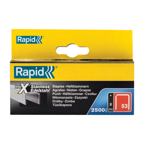 Zszywki Rapid z drutu cienkiego nr 53 (8 mm) ze stali nierdzewnej - op. 2500 szt. RAPID-23808000 3