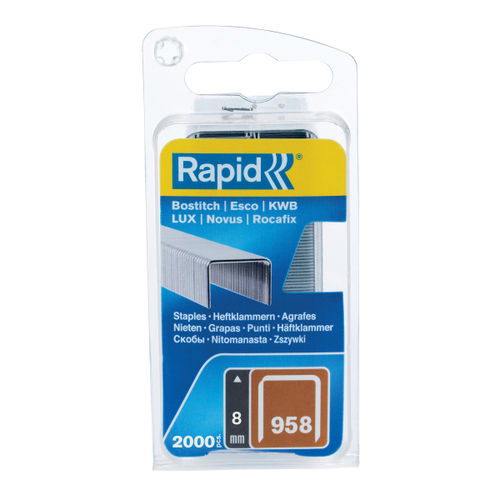 Zszywki Rapid z drutu cienkiego nr 958 (8 mm) - op. 2000 szt. RAPID-40109542 2