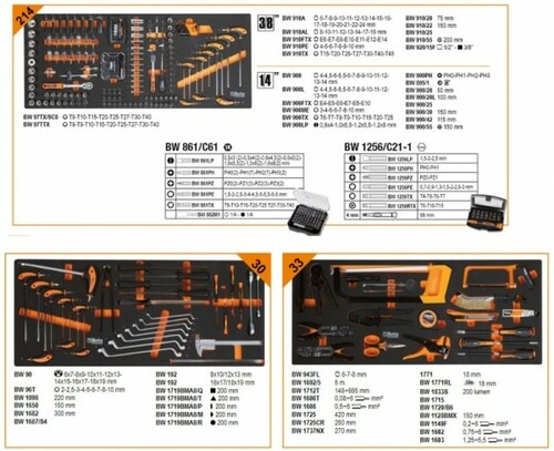 Wózek narzędziowy z narzędziami 716 el. BETA WORKER BW2400S/XLR9/E-XXL czerwony 2