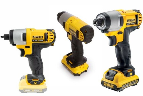 Zestaw wkrętarka 10,8V DCD710 + zakrętarka udarowa 10,8V DCF815 DeWALT DCK211D2T 3